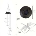 Solcellsdriven LED ljusklinga Trollslända 63,5 cm IP65 Hängande trädgårdsdekoration med färgskiftning Solcellsbelysning 2