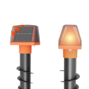 Solcellskrämmare för djur dubbelriktad spiralinjektion i marken 200 m vattentät med LED-lampa och strömbrytare mot möss och sorkar för trädgården 4