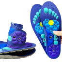 Soletta blu per scarpe Soletta morbida e confortevole Riduzione della pressione durante la camminata Soletta universale per calzature Soletta traspirante per uso quotidiano 2