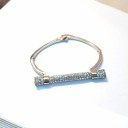 Solid armband för kvinnor med stenar H302 4