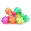 Solid Rubber Dumbbell for Dogs 11 x 4 cm Colourful Dental Toy for Teeth Cleaning and Gum Strengthening Random Colour 3