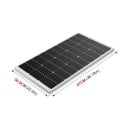 Solides Solarmodul, 100 W, 97 x 56,5 cm, 18 V, monokristallines, wasserdichtes Silizium-Panel zum Aufladen im Freien, für den privaten 2