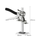 Sollevatore per pannelli da armadio 9 cm Strumento di montaggio in metallo con base di 2 mm Strumento di sollevamento professionale per mobili e pannelli in legno 2