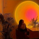 Solnedgangslampe 16 farver Solnedgangsprojektor LED-lampe Dekorativ belysning Soveværelse Stue Fotografi Atmosfære 2