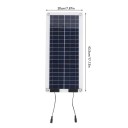 Solpanel 100 W vandtæt med 10 A regulator og LCD-display 43,5 x 20 cm DC 18 V Sort med hvid ramme til opladning af batterier 2