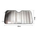 Solskærm til bilvindu 130 x 60 cm Foldbar aluminiumsfolie Sølv Indvendig beskyttelse mod sol UV og is 7