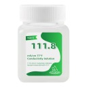 Solución de calibración para medidor EC 111,8 mS/cm a 25 °C, 50 ml, solución estándar de conductividad, botella blanca, para hidroponía, acuarios y laboratorios 1