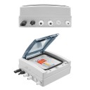 Soluționer solar FV IP65 240 x 210 x 100 mm DC 600 V cu siguranță SPD și întrerupător 50 A DC Cutie de protecție impermeabilă 1 intrare 1 ieșire pentru utilizare în exterior 2