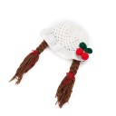 Sombrero de niña con trenzas 2