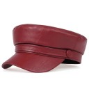 Sombrero negro de ocho lados de poliéster Retro gorra de periodista británica con visera Unisex elegante gorra de moda de otoño e invierno 5