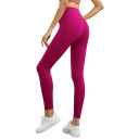 Sømløse sportsleggings til kvinder med høj talje og elastiske baglommer, tætsiddende fitnessbukser, komfortable træningsleggings 3