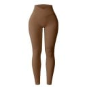 Sømløse træningsleggings til kvinder med høj V-talje og elastik. Slanke ankellange fitnessbukser. Bekvemme sportsleggings til træning. 5