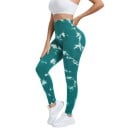 Sømløse yogaleggings med høj talje og lange sportsbukser med elastik og formende slim fit til kvinder 6