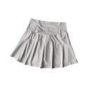 Sommarsport Plisserade Shorts Kjol Hög Midja Snabbtorkande Tunn Kjol med Bakficka för Löpning Träning Tennis Fitness 3