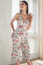 Sommerjumpsuit med blomstermønster til kvinder J1363 3