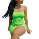 Sommerkjole med stropper og skulderrem. Bodycon-kjole over knæet. Elegant sommeroutfit til hverdag og fest. 8