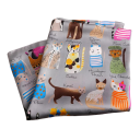 Sommerseide quadratisches Tuch 90 x 90 cm Satin-Tuch mit Katzenmuster für Frauen Für den Hals in die Haare an die Tasche Strandmode 3