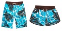 Sommershorts til par med palmeblade 3