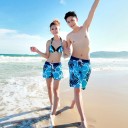 Sommershorts til par med palmeblade 4
