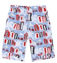 Sommershorts til par med palmer og huse 2