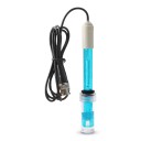 Sonda de pH de repuesto con conector BNC Q9, rango 0–14 pH, cable 300 cm, electrodo de vidrio, sensor de pH y medidor para acuario y hidroponía 3