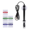 Sonda de pH de repuesto con conector BNC Q9, rango 0–14 pH, cable 300 cm, electrodo de vidrio, sensor de pH y medidor para acuario y hidroponía 4