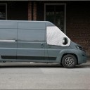 Sonnenschutz für die Frontscheibe Fiat Ducato Citroën Jumper Peugeot Boxer 2006-2022 Gepolsterte Silberne Abdeckung für die Seitenscheiben 4