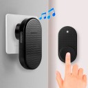 Sonnette sans fil avec 32 mélodies et alarme, portée 150 m, 4 niveaux de volume, prise EU, noire, pour maison, appartement et bureau 3