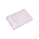 Soporte acrílico de 5 piezas con paleta 7 x 10 x 0,8 cm Organizador para herramientas de manicura para modelado y esmaltado de uñas 10