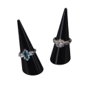 Soporte acrílico para anillos en forma de cono 6 x 2,5 x 7 cm organizador de joyas de plástico soporte para anillos para exhibición y almacenamiento 2