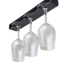 Soporte adhesivo para copas de vino de plástico no perforado organizador de pared blanco para copas de cocina 3