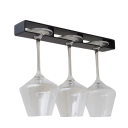 Soporte adhesivo para copas de vino de plástico no perforado organizador de pared blanco para copas de cocina 6