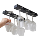 Soporte adhesivo para copas de vino de plástico no perforado organizador de pared blanco para copas de cocina 7