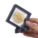 Soporte ajustable para monedas de color negro, 7 x 7 x 2 cm, soporte multifuncional para monedas conmemorativas, decoración de mesa para monedas coleccionables, caja de almacenamiento de monedas 2