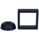 Soporte ajustable para monedas de color negro, 7 x 7 x 2 cm, soporte multifuncional para monedas conmemorativas, decoración de mesa para monedas coleccionables, caja de almacenamiento de monedas 3