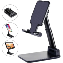 Soporte ajustable para teléfono móvil de escritorio con cabezal giratorio Base antideslizante Diseño plegable para uso en el escritorio y en el hogar 1