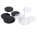 Soporte de acrílico para joyas de 3 niveles organizador de mesa para pulseras y anillos soportes redondos acrílico soporte de varias capas para almacenamiento de joyas 1