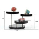 Soporte de acrílico para joyas de 3 niveles organizador de mesa para pulseras y anillos soportes redondos acrílico soporte de varias capas para almacenamiento de joyas 6