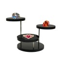 Soporte de acrílico para joyas de 3 niveles organizador de mesa para pulseras y anillos soportes redondos acrílico soporte 3