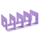 Soporte de acrílico para libros con múltiples compartimentos 34 x 14,3 x 13,3 x 8 cm organizador de escritorio para libros y documentos uso de oficina 3