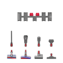Soporte de almacenamiento para Dyson V7 V8 V10 V11 V15 soporte de plástico gris con cabezal de succión de nueve orificios accesorios para aspiradora 3
