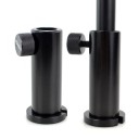 Soporte de aluminio para caña de pescar con tornillo 2 unidades set 76 mm soporte de caña construcción robusta negra para fijar la caña durante la pesca 6