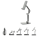 Soporte de escritorio plegable y ajustable para teléfono móvil, soporte de escritorio compacto para viajes, soporte universal para teléfono 5