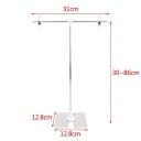 Soporte de fondo para fotografía en forma de T, altura 30-86 cm, ancho 31 cm, soporte de metal para accesorios, pósteres, accesorios para minicámaras 2