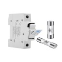Soporte de fusibles DC 18 x 85,5 mm monopolar con LED 1000 V para sistemas fotovoltaicos solares TOMZN TOPV-30 base de alta tensión protección FV gpV 3