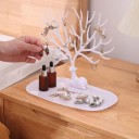 Soporte de joyas de acrílico blanco en forma de árbol 21,5 cm de altura 24,3 cm de longitud 14,5 cm de ancho organizador de mesa para pulseras 4