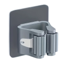 Soporte de pared para mop 6 x 6 x 4,5 cm Soporte adhesivo para mop y escoba ABS Soporte para utensilios de limpieza Organizador de pared 3