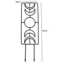 Soporte de plantas metálico con medias lunas y círculo en el centro 36 × 10 cm soporte de jardín para plantas trepadoras y guía de brotes 2