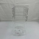 Soporte de plástico para pendientes organizador giratorio de joyas 29,5 × 16 × 16 cm soporte de mesa para exhibir pendientes 2