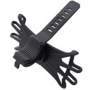 Soporte de teléfono de silicona universal para bicicleta, motocicleta o cochecito, soporte giratorio de 360° para manillares para GPS y navegación móvil 2